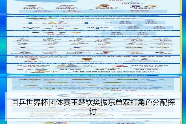 国乒世界杯团体赛王楚钦樊振东单双打角色分配探讨